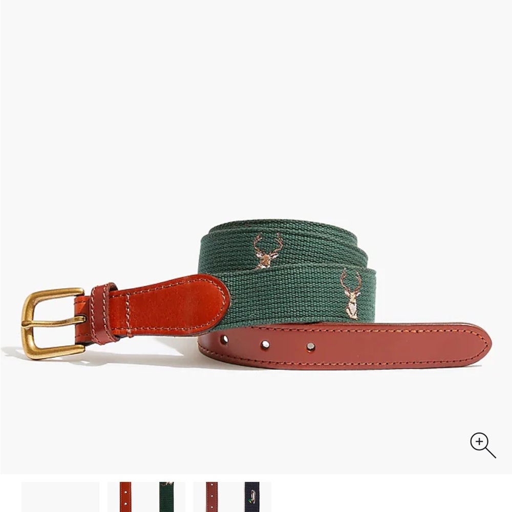 J. Crew Embroidered Webbing Belt